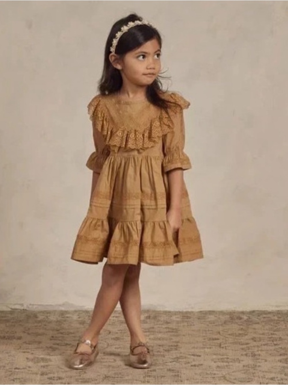 NWT Noralee Girls' Genevieve Dress in Golden